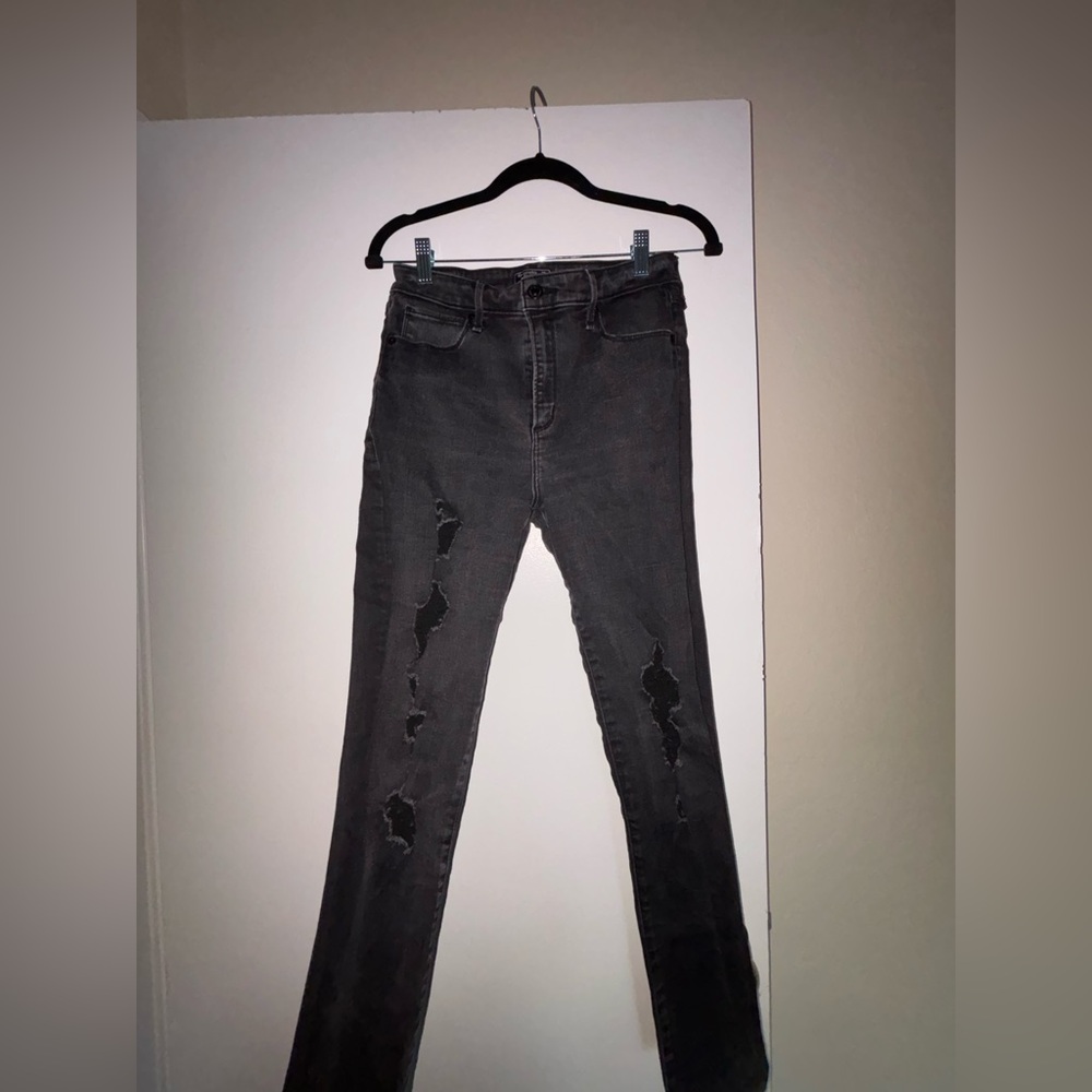 Ripped Abercrombie Black Skinny Jeans